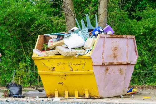 Rubbish removal truck parked in Bridgeman Downs neighborhood