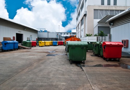 Construction site with waste removal services by Owen Trash Solutions