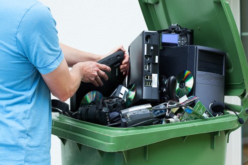 Rubbish removal truck servicing Sandgate