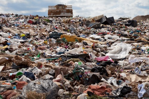 Variety of rubbish types sorted for recycling in Bronte