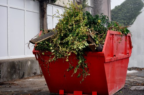 Various types of waste being sorted for recycling