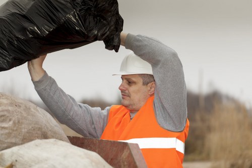 Eco-friendly rubbish disposal process at work